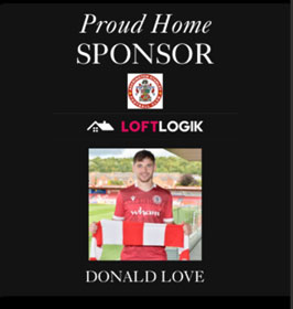 LOFT LOGIK Sponsors Donald Love & Kelsey Mooney – Accrington Stanley